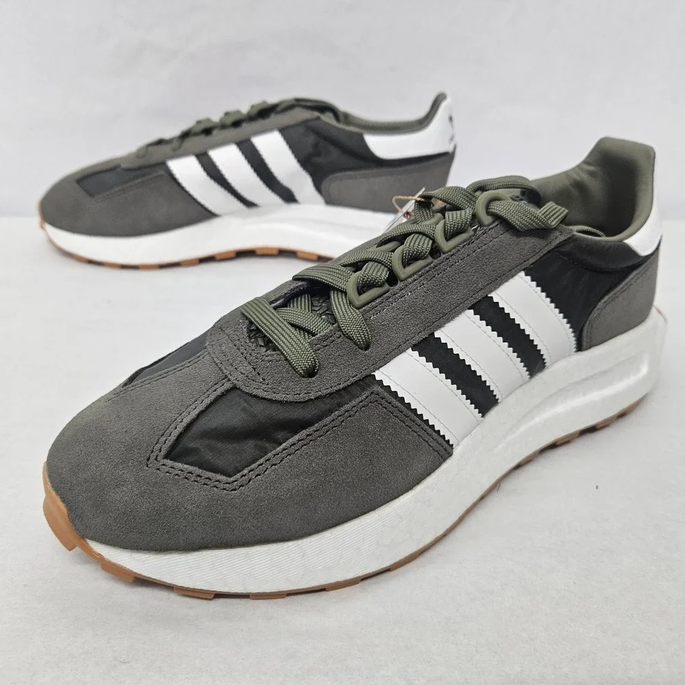 Adidas Retropy E5 Casual Sneakers H03854‎ Olive White Gray Boost Mens Size 9